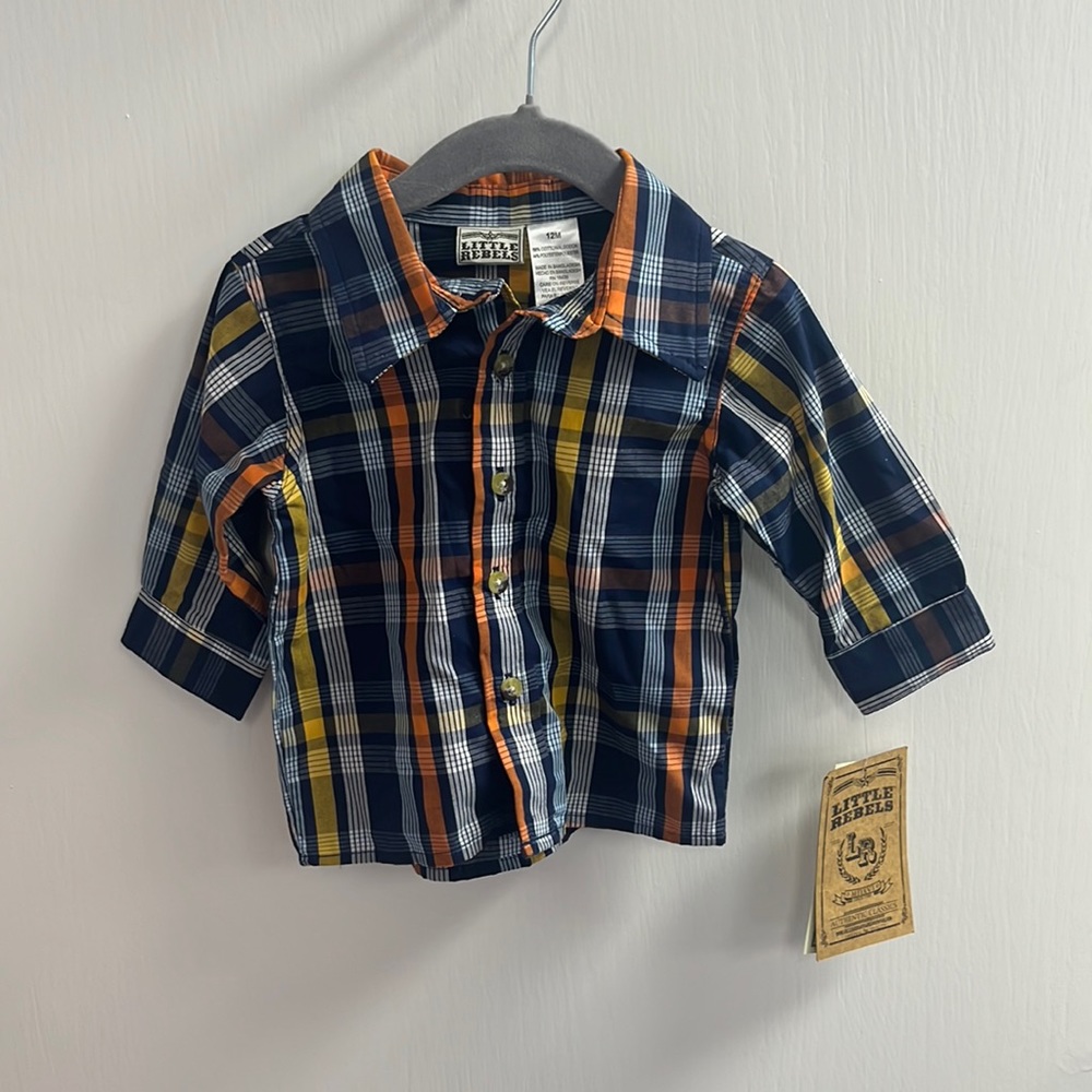 Little Rebels Kids Button Up Flannel T-Shirt (4182)